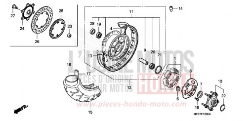 REAR WHEEL VT750C2BA de 2010